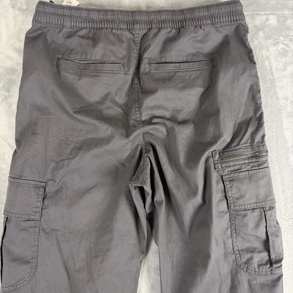 NWT Hollister Size Medium Adjustable Rise Parachute Baggy Pants Gray Cotton - Picture 10 of 11